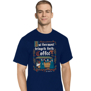 Daily_Deal_Shirts T-Shirts, Tall / Large / Navy Illuminated Coffee