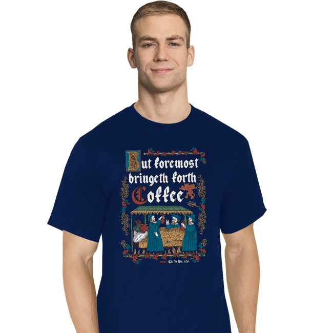 Daily_Deal_Shirts T-Shirts, Tall / Large / Navy Illuminated Coffee