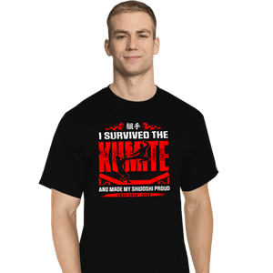Daily_Deal_Shirts T-Shirts, Tall / Large / Black I Survived The Kumite