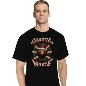 Shirts T-Shirts, Tall / Large / Black Chaotic Nice Christmas