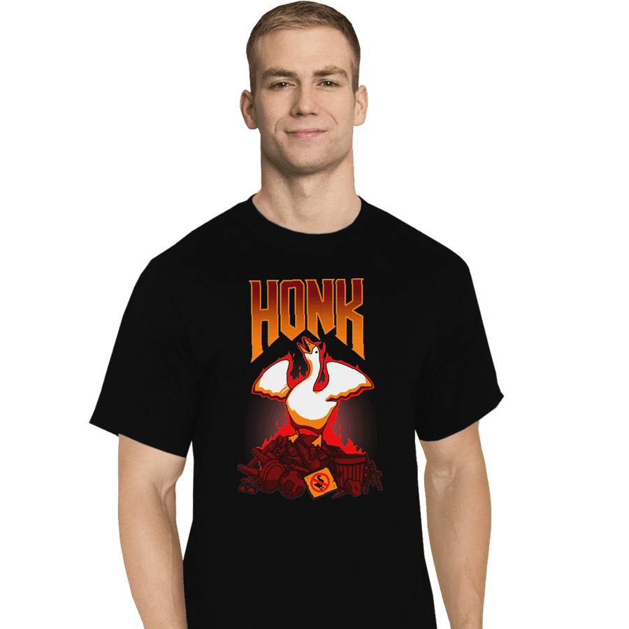 Shirts T-Shirts, Tall / Large / Black Honk