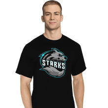 Load image into Gallery viewer, Shirts T-Shirts, Tall / Large / Black Winterfell Starks

