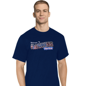 Shirts T-Shirts, Tall / Large / Navy Hawkins Fun Fair