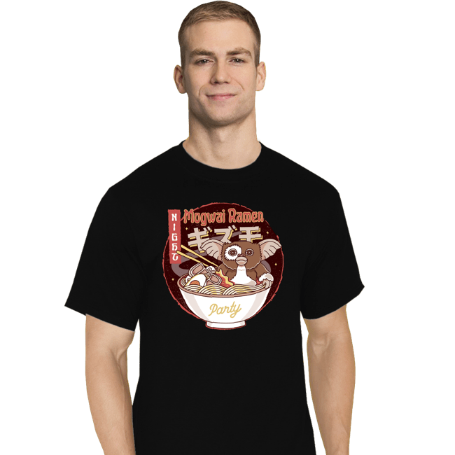 Shirts T-Shirts, Tall / Large / Black Mogwai Night Ramen