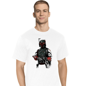 Shirts T-Shirts, Tall / Large / White Mandalorian Bounterhunter