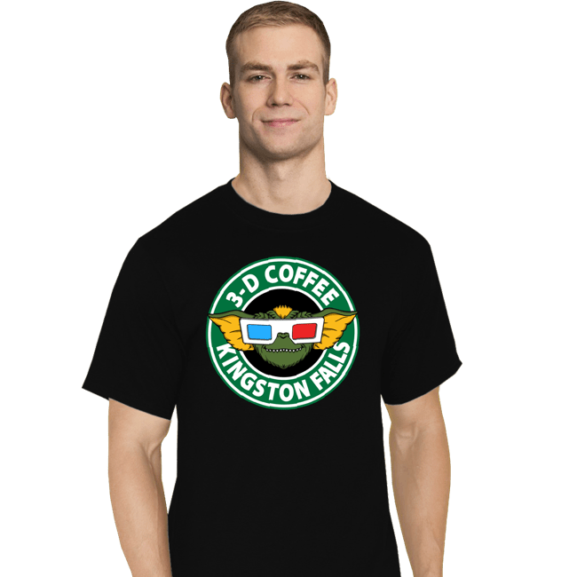 Daily_Deal_Shirts T-Shirts, Tall / Large / Black Kingston Falls Coffee