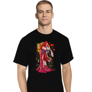 Daily_Deal_Shirts T-Shirts, Tall / Large / Black Animated Kiss