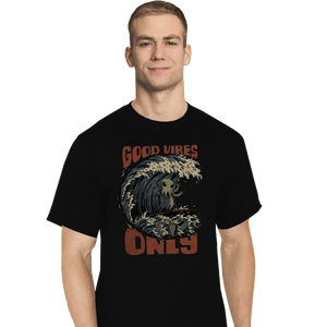 Secret_Shirts T-Shirts, Tall / Large / Black Good Vibes Only