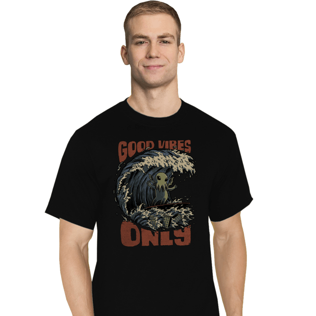 Secret_Shirts T-Shirts, Tall / Large / Black Good Vibes Only
