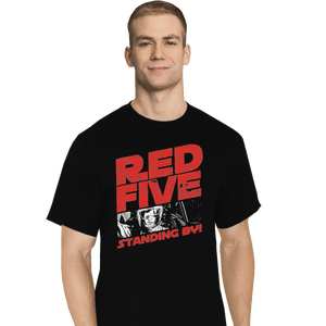 Shirts T-Shirts, Tall / Large / Black Red 5 Standing By