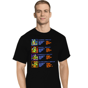 Secret_Shirts T-Shirts, Tall / Large / Black TMNT Profiles