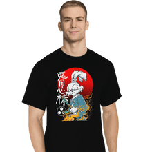Load image into Gallery viewer, Shirts T-Shirts, Tall / Large / Black Fighter Rabbit
