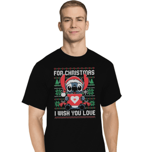 Shirts T-Shirts, Tall / Large / Black Christmas Love