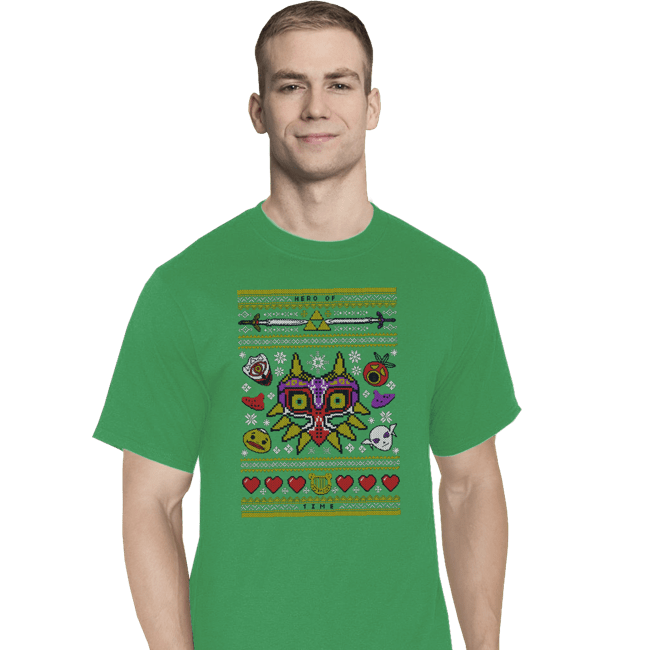 Shirts T-Shirts, Tall / Large / Sports Grey Happy Mask Xmas
