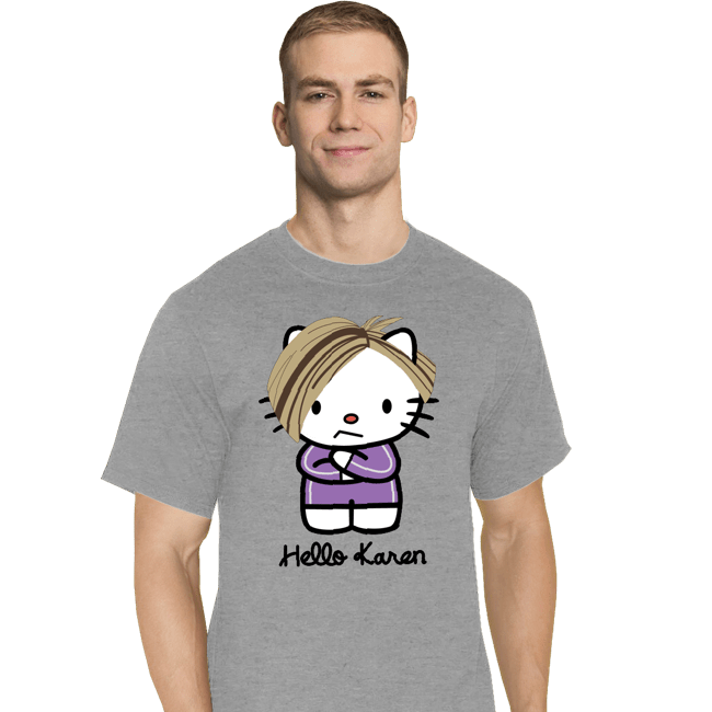 Secret_Shirts T-Shirts, Tall / Large / Sports Grey Karen Kitty