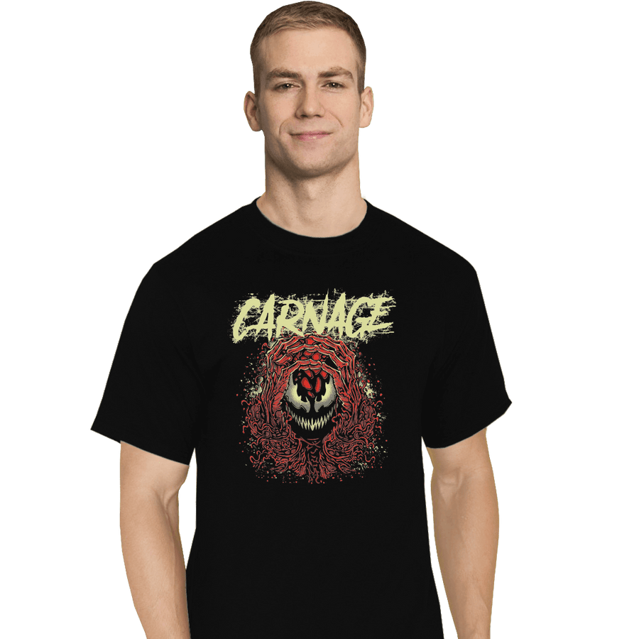 Shirts T-Shirts, Tall / Large / Black Carnage Red