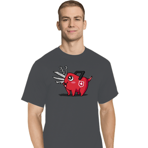 Daily_Deal_Shirts T-Shirts, Tall / Large / Charcoal Swiss Devil