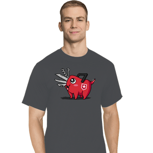 Daily_Deal_Shirts T-Shirts, Tall / Large / Charcoal Swiss Devil