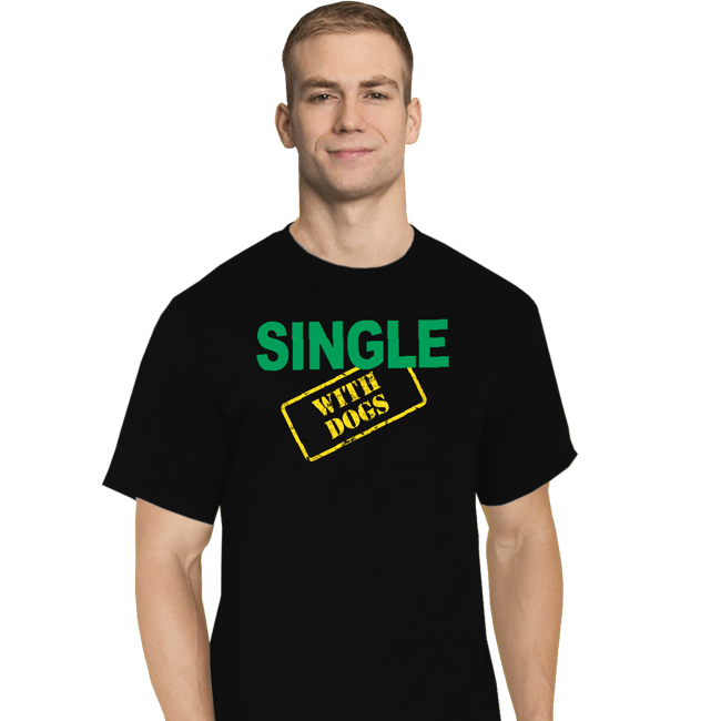 Daily_Deal_Shirts T-Shirts, Tall / Large / Black Single With Dogs