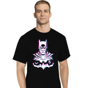 Secret_Shirts T-Shirts, Tall / Large / Black Glitched Batman