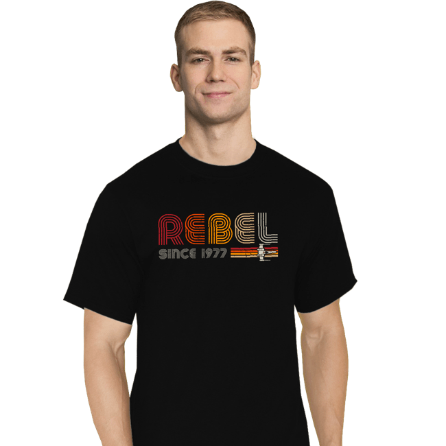 Daily_Deal_Shirts T-Shirts, Tall / Large / Black Rebel Since 1977