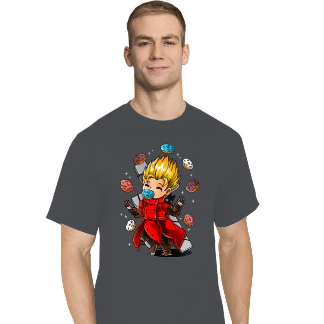 Daily_Deal_Shirts T-Shirts, Tall / Large / Charcoal King Of Donuts