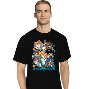 Daily_Deal_Shirts T-Shirts, Tall / Large / Black 90s Anime Neko
