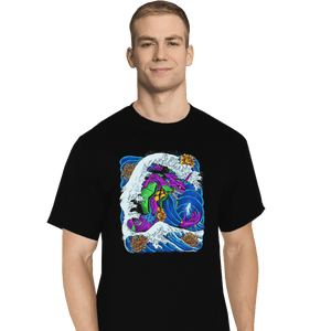 Shirts T-Shirts, Tall / Large / Black Eva-01 Wave