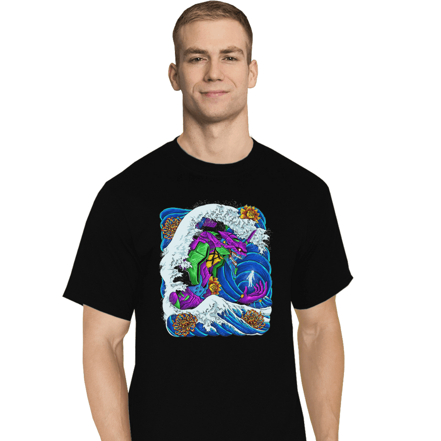 Shirts T-Shirts, Tall / Large / Black Eva-01 Wave