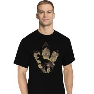 Daily_Deal_Shirts T-Shirts, Tall / Large / Black T-Rex Footprint