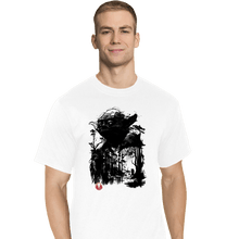 Load image into Gallery viewer, Daily_Deal_Shirts T-Shirts, Tall / Large / White The Master In The Swamp Sumi-e
