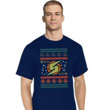 Load image into Gallery viewer, Secret_Shirts T-Shirts, Tall / Large / Navy Ugly Metroid
