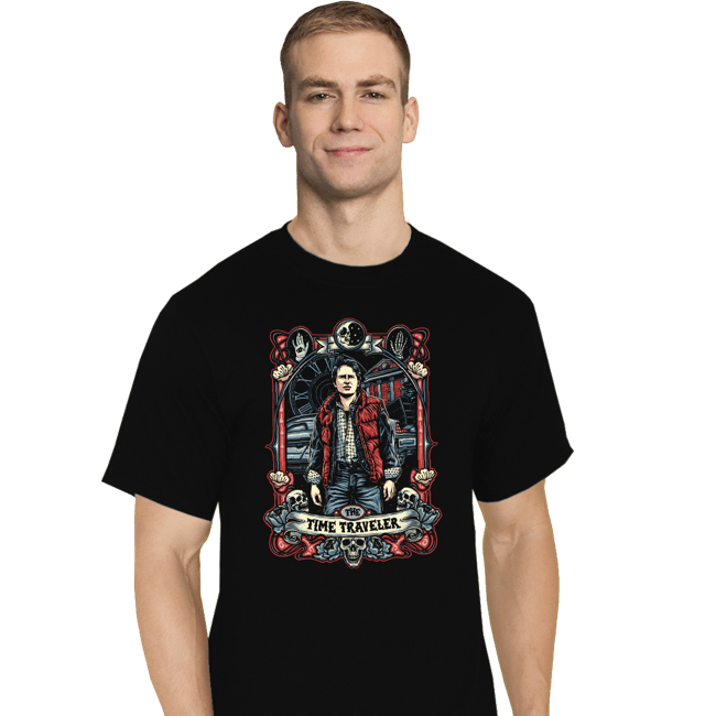Daily_Deal_Shirts T-Shirts, Tall / Large / Black The Time Traveller