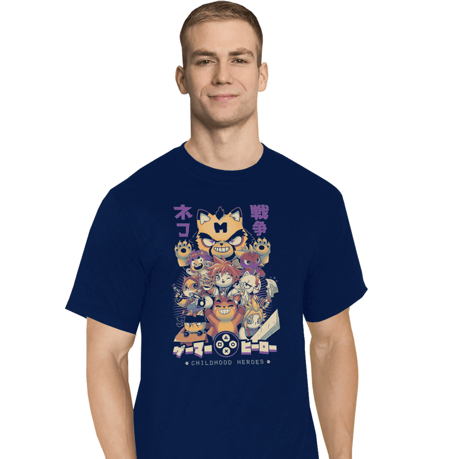 Shirts T-Shirts, Tall / Large / Navy Childhood Heroes