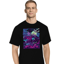 Load image into Gallery viewer, Daily_Deal_Shirts T-Shirts, Tall / Large / Black Neon Moon Eclipse On Mars
