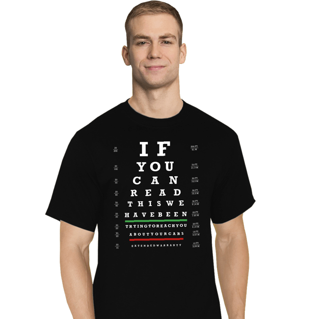 Secret_Shirts T-Shirts, Tall / Large / Black Snellen Warranty