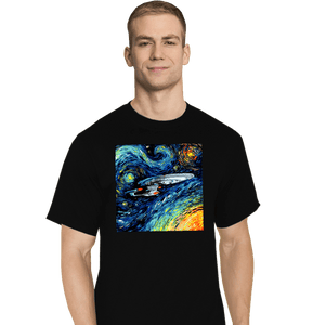 Last_Chance_Shirts T-Shirts, Tall / Large / Black Van Gogh Never Boldly Went