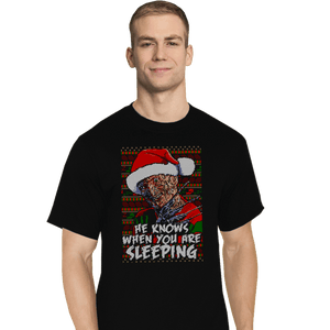 Secret_Shirts T-Shirts, Tall / Large / Black Sleeping Sweater