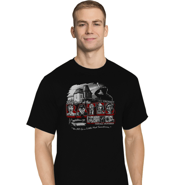 Daily_Deal_Shirts T-Shirts, Tall / Large / Black Stay At The Bates Motel