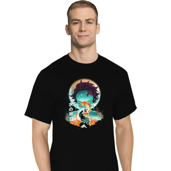 Daily_Deal_Shirts T-Shirts, Tall / Large / Black Demon Tanjiro