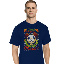 Load image into Gallery viewer, Daily_Deal_Shirts T-Shirts, Tall / Large / Navy Going Merry Christmas
