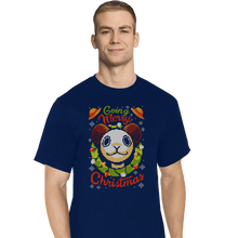Load image into Gallery viewer, Daily_Deal_Shirts T-Shirts, Tall / Large / Navy Going Merry Christmas
