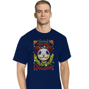 Daily_Deal_Shirts T-Shirts, Tall / Large / Navy Going Merry Christmas