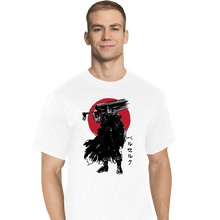 Load image into Gallery viewer, Daily_Deal_Shirts T-Shirts, Tall / Large / White Black Swordsman Sumi-e
