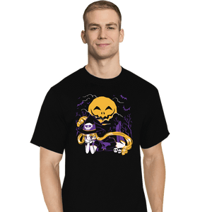 Daily_Deal_Shirts T-Shirts, Tall / Large / Black Magical Halloween Moon