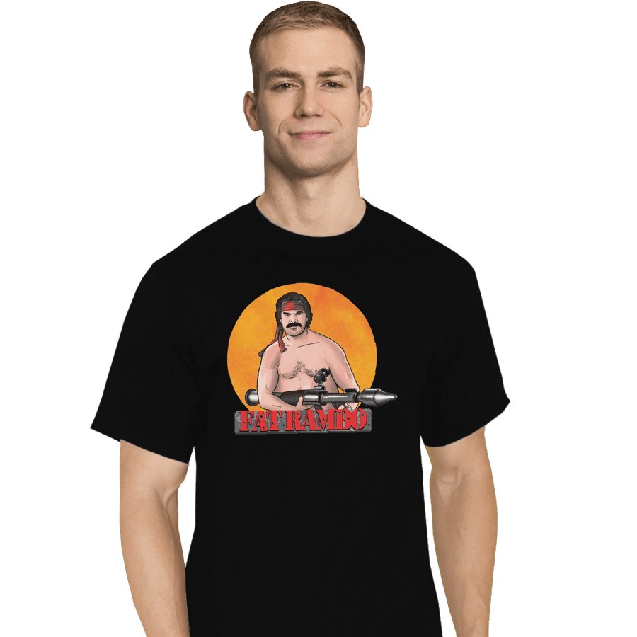 Shirts T-Shirts, Tall / Large / Black Fat Rambo