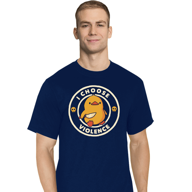 Daily_Deal_Shirts T-Shirts, Tall / Large / Navy I Choose Violence