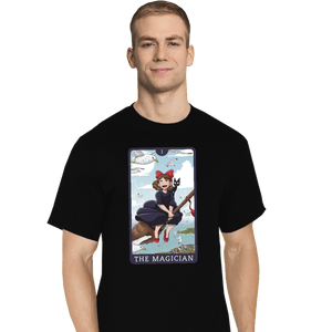 Daily_Deal_Shirts T-Shirts, Tall / Large / Black Tarot Ghibli The Magician