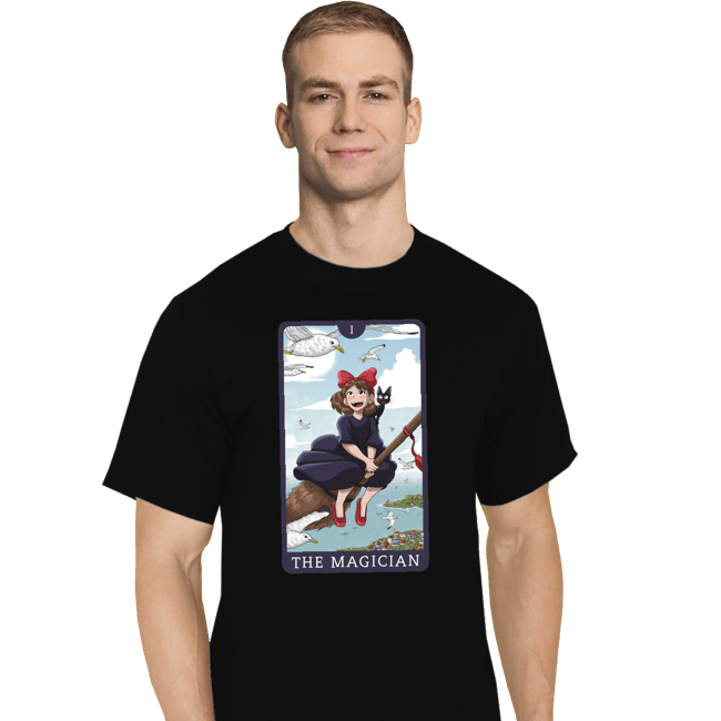 Daily_Deal_Shirts T-Shirts, Tall / Large / Black Tarot Ghibli The Magician