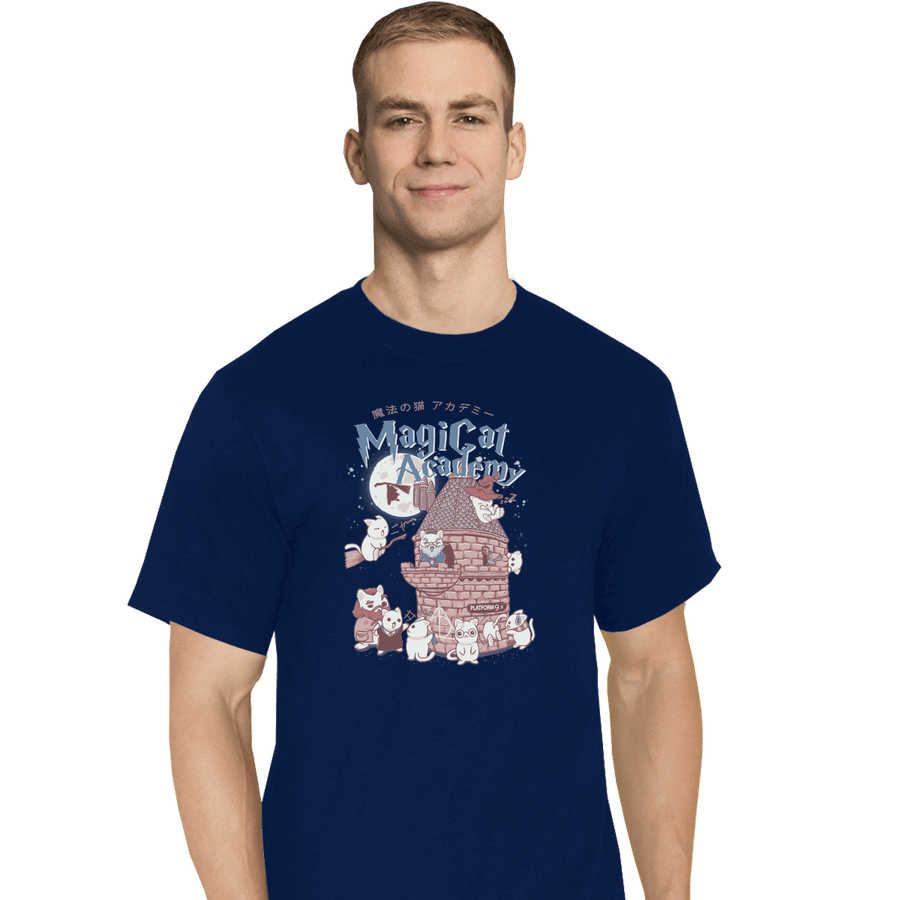 Shirts T-Shirts, Tall / Large / Navy Magicat Academy